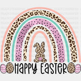 Happy Easter Rainbow Dtf Heat Transfer Design