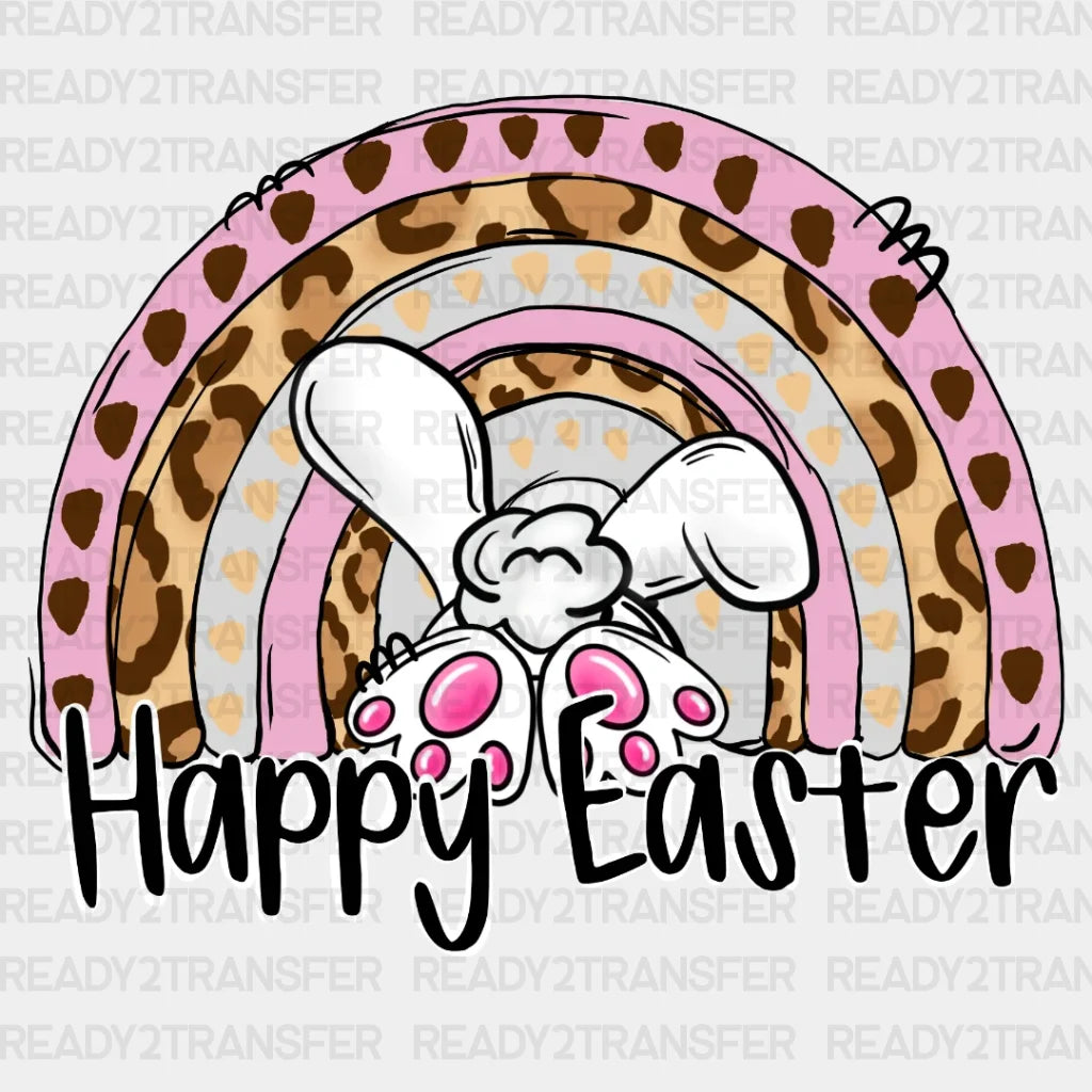 Happy Easter Rainbow Dtf Heat Transfer Design