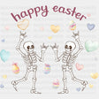 Happy Easter Skeletons Dancing - Easter DTF Transfer Adult Unisex - S & M (10’’) / Dark Color Design (See Imaging)