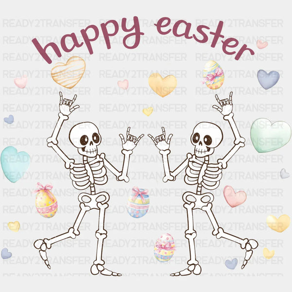 Happy Easter Skeletons Dancing - Easter DTF Transfer