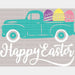 Happy Easter Truck DTF Heat Transfer, Easter Design ready2transfer White