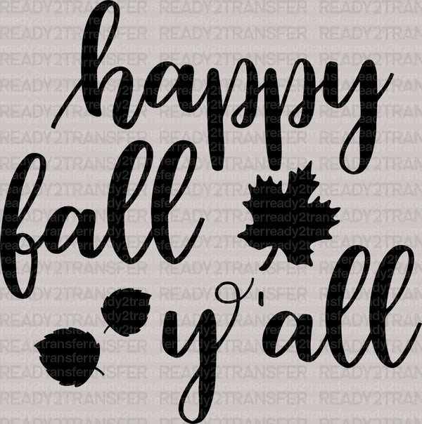 Happy Fal Y'all Leaf DTF Transfer