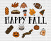 HAPPY FALL DTF Transfer ready2transfer Black