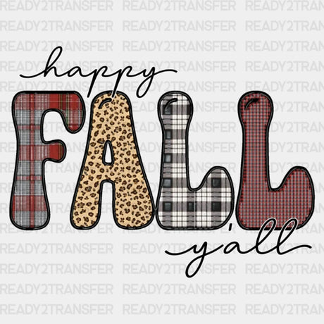 Happy Fall Y’all Dtf Transfer