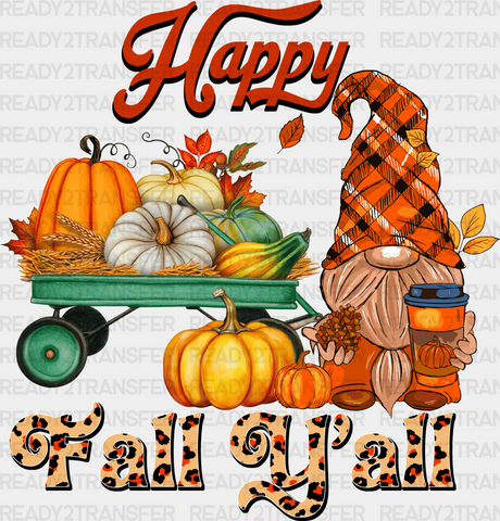 Happy Fall Y’all Trolley - Dtf Transfer