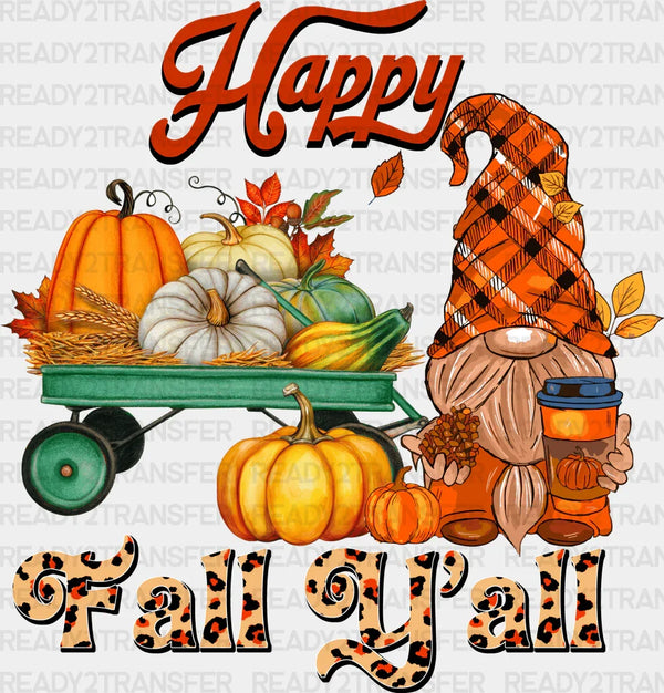 Happy Fall Y'all Trolley - Fall DTF Transfer