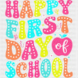 Happy First Day School, Red Apple - First Day Of School DTF Transfers ready2transfer