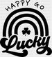 Happy Go Lucky Rainbow. St. Patrick's Day DTF Heat Transfer, Saint Patricks Day Design, St Paddys Day DTF ready2transfer Black