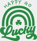 Happy Go Lucky Rainbow. St. Patrick's Day DTF Heat Transfer, Saint Patricks Day Design, St Paddys Day DTF ready2transfer Green