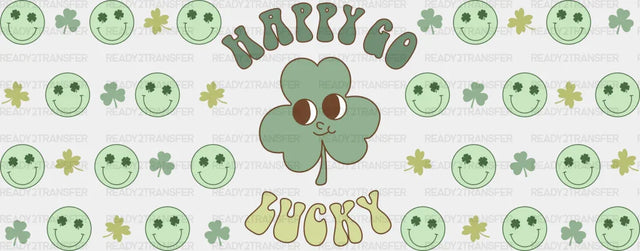 Happy Go Lucky - St Patrick Cup Wrap Uv Sticker Permanent Dtf Decal