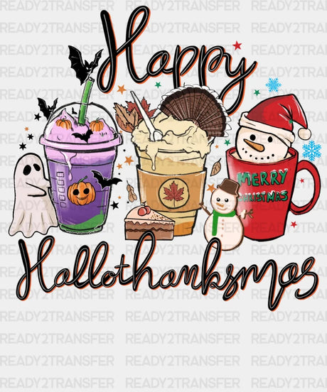 Happy Hallothanksmas Dtf Transfer