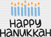 Happy Hanukkah Candles - Hanukkah DTF heat transfer ready2transfer Black
