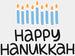 Happy Hanukkah Candles - Hanukkah DTF heat transfer ready2transfer White