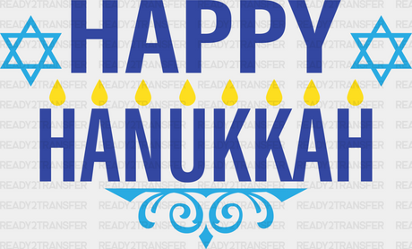 Happy Hanukkah - Dtf Heat Transfer