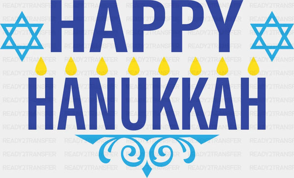 Happy Hanukkah - Hanukkah DTF heat transfer