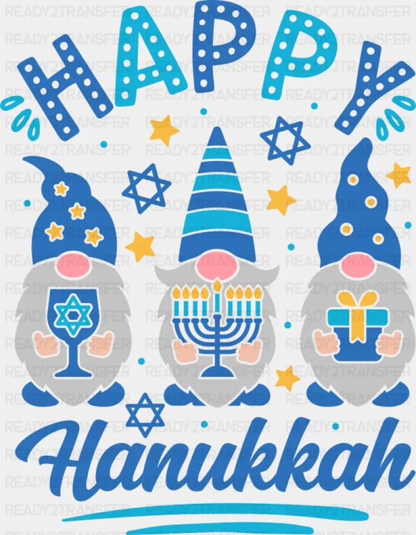 Happy Hanukkah Gnomes - Hanukkah DTF Transfer