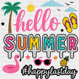 Happy Last Day Of School, Pink Flamingo - Last Day Of School DTF Transfers ready2transfer Dark Color Design (See Imaging)