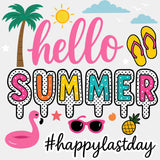 Happy Last Day Of School, Pink Flamingo - Last Day Of School DTF Transfers ready2transfer Light Color Design (See Imaging)