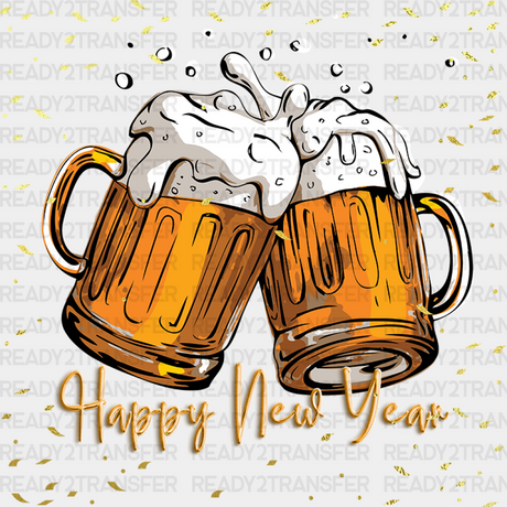 Happy New Year Beer Design - Dtf Heat Transfer