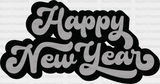 Happy New Year - Dtf Heat Transfer Adult Unisex S & M (10’) / Black