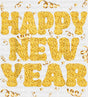 Happy New Year Gold Color - New Year DTF Transfer
