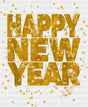 Happy New Year Gold Design - New Year DTF Transfer