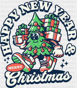 Happy New Year & Merry Christmas - Christmas DTF Transfer