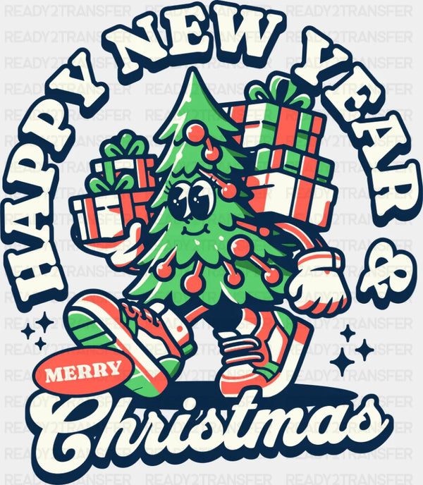 Happy New Year & Merry Christmas - Christmas DTF Transfer