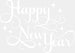 Happy New Year Sparkles - New Year DTF heat transfer ready2transfer White
