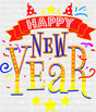 Happy New Year Stars - New Year DTF Transfer
