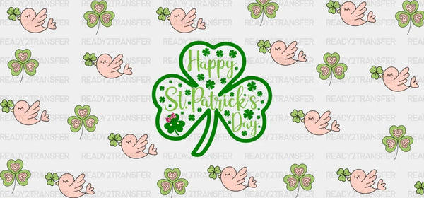 Happy St Patrick's Day Bird - St Patrick Cup Wrap UV Sticker Permanent UV DTF Decal