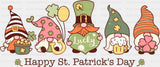 Happy St. Patrick’s Day Gnomes Design - St. Patrick’s Day DTF Transfer Adult Unisex - S & M (10’’) / Dark Color Design