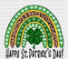 Happy St. Patrick's Day Rainbow DTF Heat Transfer, Saint Patricks Day Design, St Paddys Day DTF ready2transfer Black