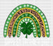 Happy St. Patrick's Day Rainbow DTF Heat Transfer, Saint Patricks Day Design, St Paddys Day DTF ready2transfer White