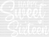 Happy Sweet Sixteen - 16 Dtf Heat Transfer Adult Unisex S & M (10’’) / Light Color Design (See