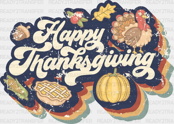 Happy Thanksgiving Design Thanksgiving DTF Transfer
