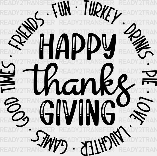 Happy ThanksGIVING  DTF Transfer