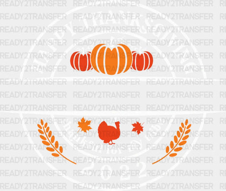 Happy Thanksgiving Pumpkin Dtf Transfer