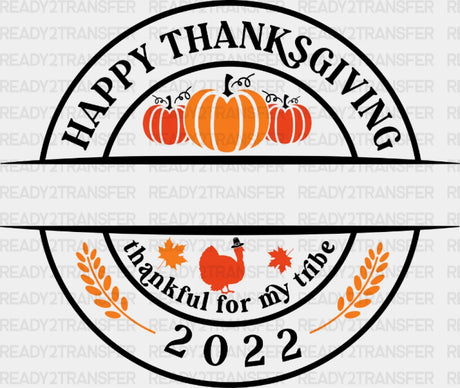 Happy Thanksgiving Pumpkin Dtf Transfer