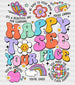 Happy To See Your Face - Back To School DTF heat transfer ready2transfer Black