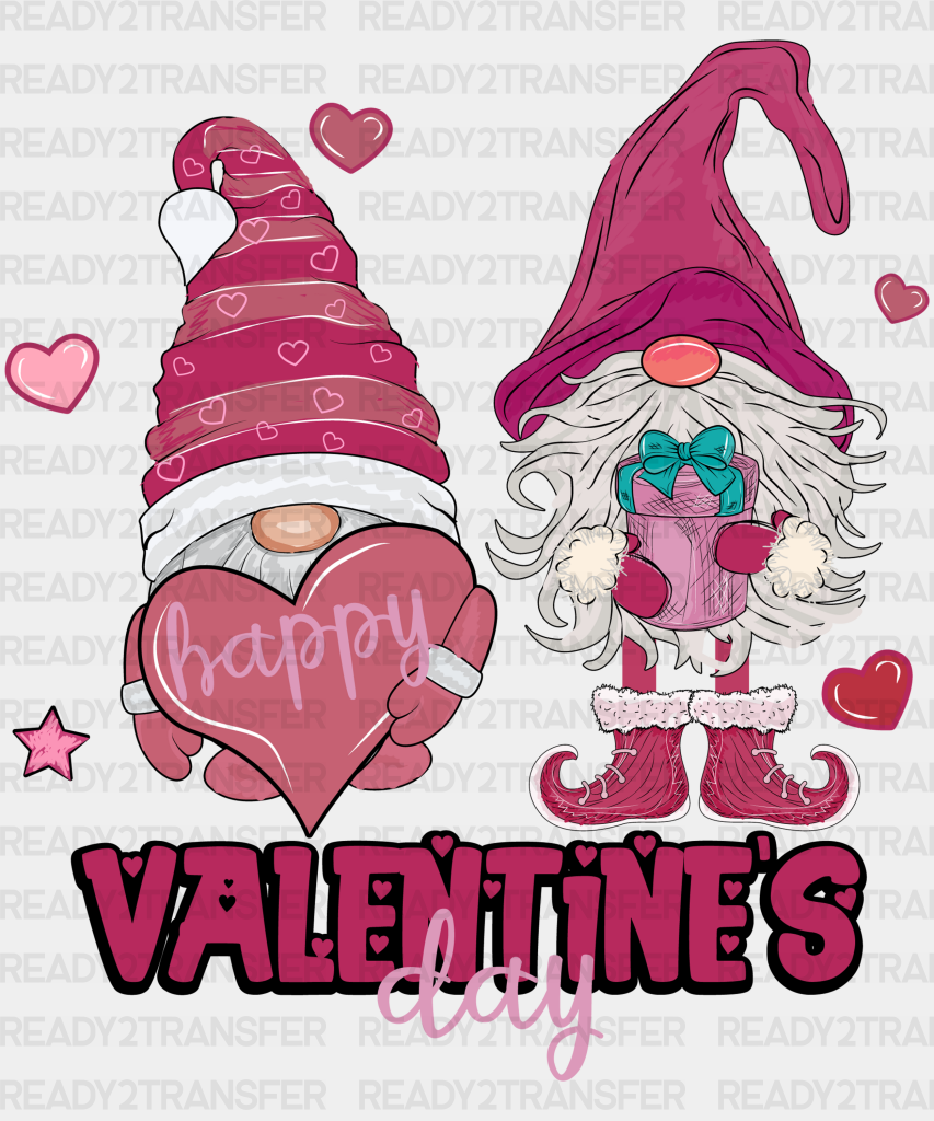 Happy Valentine Days Gnomies Edition Dtf Transfer