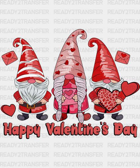 Happy Valentine Days Red Gnomies Dtf Transfer