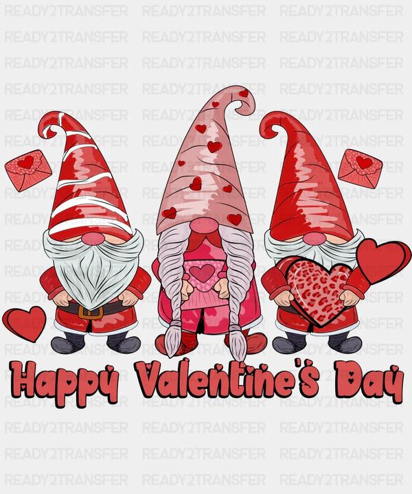 HAPPY VALENTINE DAYS RED GNOMIES DTF Transfer