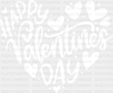 Happy Valentine’s Day Heart Shape Red & White - Valentine’s Day DTF Transfer Adult Unisex - S & M (10’’) / Light Color