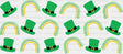 Hat And Rainbows - St Patrick Cup Wrap Uv Sticker Permanent Dtf Decal