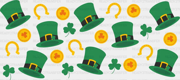 Hats And Coins - St Patrick Cup Wrap UV Sticker Permanent UV DTF Decal