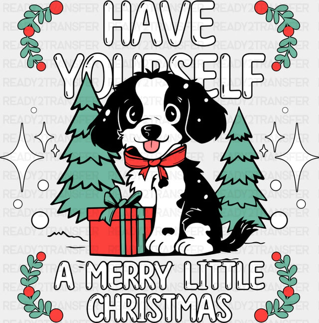 Have Yourself A Merry Christmas Border Collie - Christmas DTF Transfer