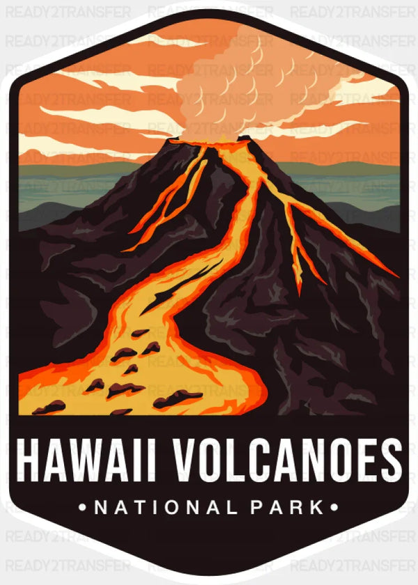 Hawaii Volcanoes National Park Colorful Design - National Parks DTF Transfer