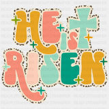 He Is Risen Easter Dtf Heat Transfer Design