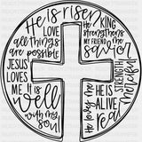 He Is Risen Easter Dtf Heat Transfer Design